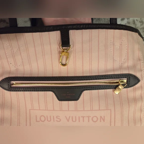 Louis Vuitton Neverfull MM Damier Ebene Rose Ballerine - Picture 13 of 16